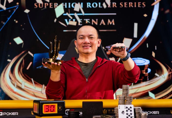 Đào Minh Phú đã đăng quang tại Super High Roller Series tại casino Hội An