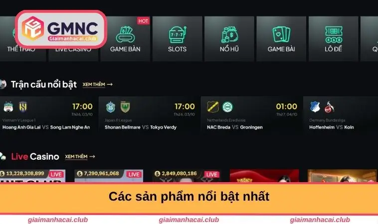 GEM88 – Sân Chơi Giải Trí Uy Tín Và Đẳng Cấp Hàng Đầu 2 Các sản phẩm nổi bật nhất