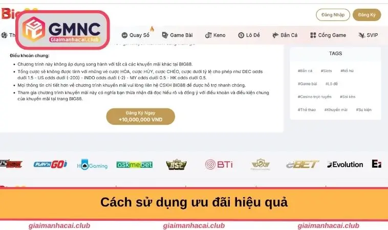 Cách sử dụng ưu đãi hiệu quả