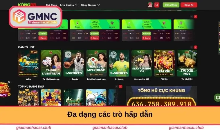 KONG88 – Trải Nghiệm Đỉnh Cao, Uy Tín Và Hấp Dẫn Nhất 2025 2 Đa dạng những trò hấp dẫn