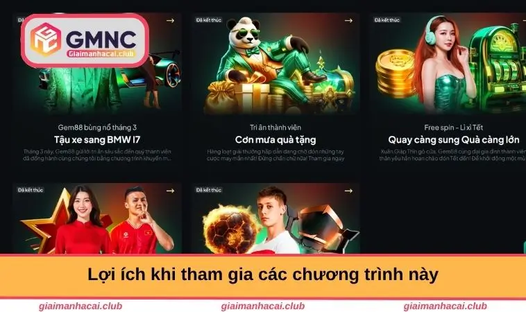 Lợi ích khi tham gia 